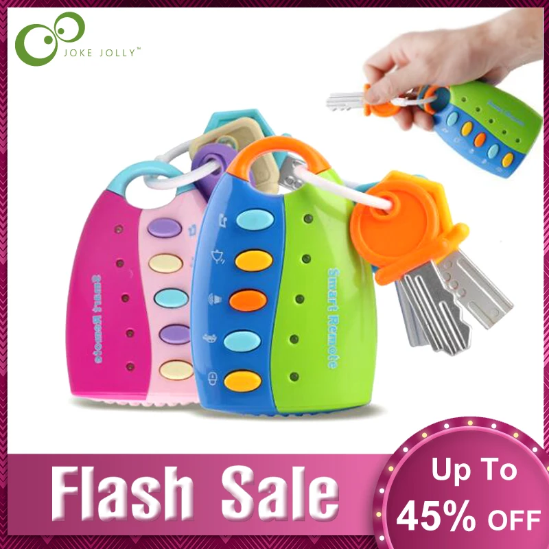 Baby Toy Musical Car Key Vocal Smart Remote Car Voices Pretend Play Educational Toys For Children Baby Music Toys GYH