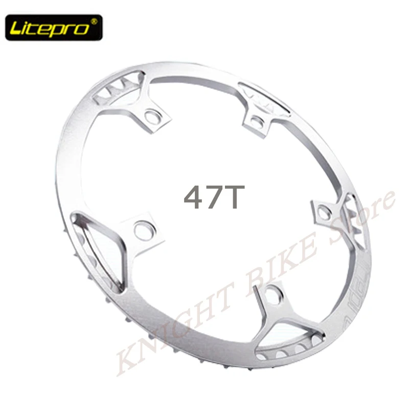 47T Silver Litepro сверхлегкий 130 BCD 45T 47T 53T 56T 58T A7075 сплав BMX цепное кольцо складной велосипед BMX цепное колесо велосипед шатун зуб - Цвет: 47T Silver