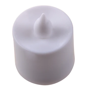 

1P LED 5 Color Flash Flicker Flameless Battery Electronic Candle Tea Light-White