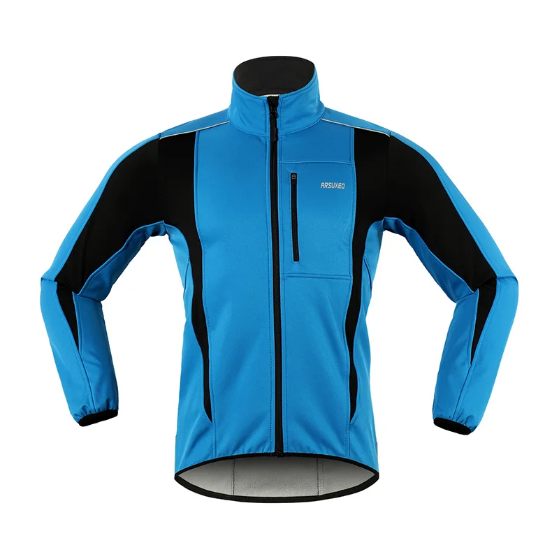ARSUXEO Men's Winter Cycling Jacket Thermal Fleece Softshell MTB Bike Outwear Windproof Waterproof 20B 