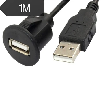 

1M Car Dash Board Mount A Male To A Female USB 2.0 Socket Extension Panel Cable Dec14