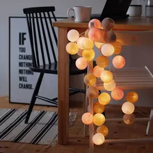 LED Garland Light String Cotton Balls Fairy lights Novelty Lamp For Hanukkah Salon Patio Holiday Wedding Chirstmas Shopping Mall