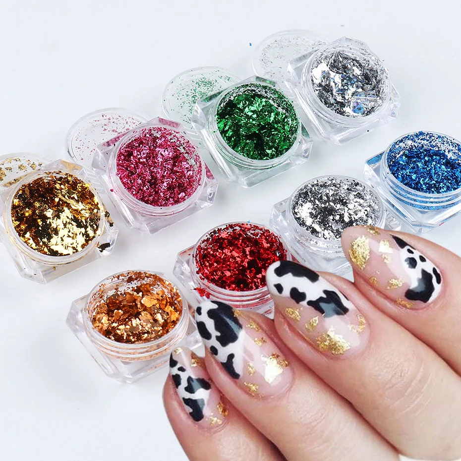 Holographic Glitter Nail Art Foils FBCB01-08