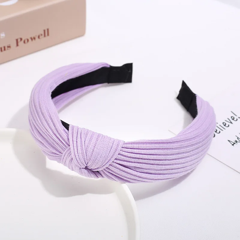 Solid Soft Knotted Headband Women Hairbands For Lady Turban Bezel Wide Simple Hair Hoop Girls Hair Accessories Headwear designer hair clips Hair Accessories