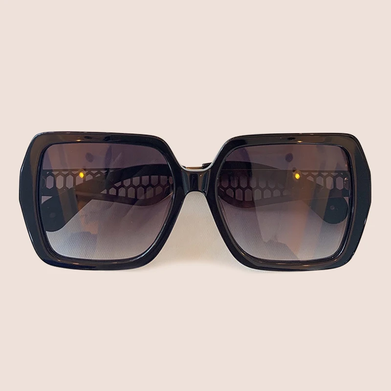No.6 Sunglasses Большие прямоугольные солнцезащитные очки для женщин и мужчин в стиле ретро, большая оправа, градиентные солнцезащитные очки, Винтажные Солнцезащитные очки Gafas De Sol Mujer - Цвет линз: No.6 Sunglasses