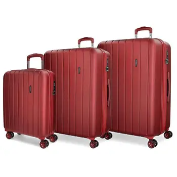 

Juego de maletas Movom Wood rígido 55-65-75cm Rojo
