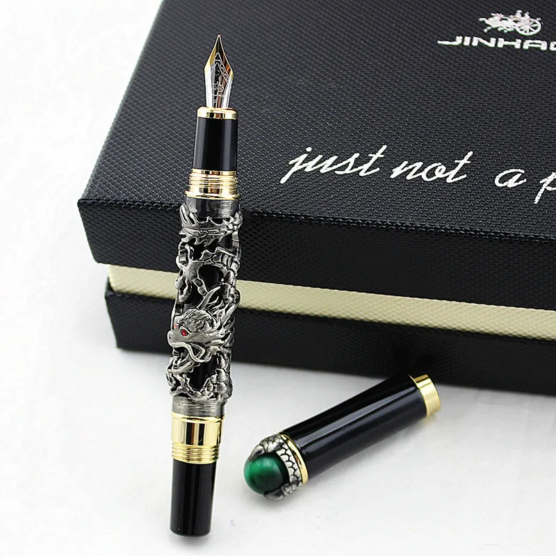 Jinhao Дракон авторучка высокое качество Pluma Stylo Plume Caneta Tinteiro Pluma FuenteTitanium Dolma Kalem советы Коллекция подарков