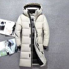 Зимний мужской пуховик стильный мужской пуховик Толстая Теплая мужская одежда брендовая мужская зимняя верхняя одежда