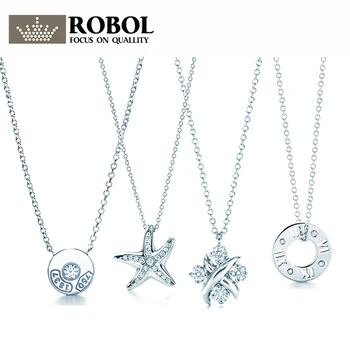 

High Quality 1:1 TTFF 925 Sterling Silver Starfish Pop Necklace Jewerly Original Design Model Exquisite Craftsmanship.
