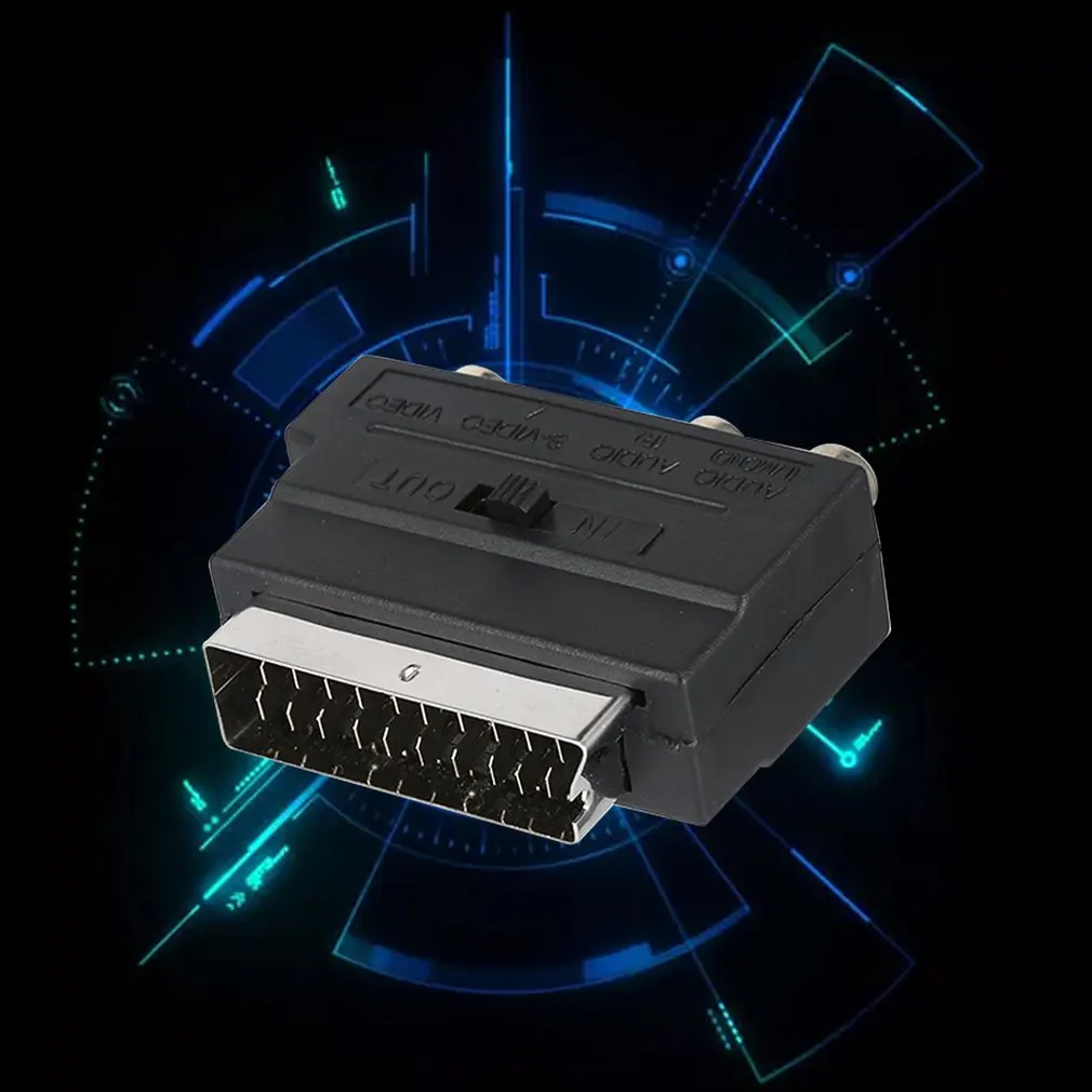 RGB Scart на 3 RCA S-Video адаптер Композитный RCA SVHS S-Video AV tv Аудио для видеомагнитофона ТВ телевизионный проектор