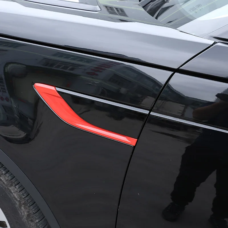 Автомобильный ABS красный черный боковой воздушный крыло вентиляционная Накладка для Land Rover Discovery 5 LR5 L462 авто аксессуары запасные части