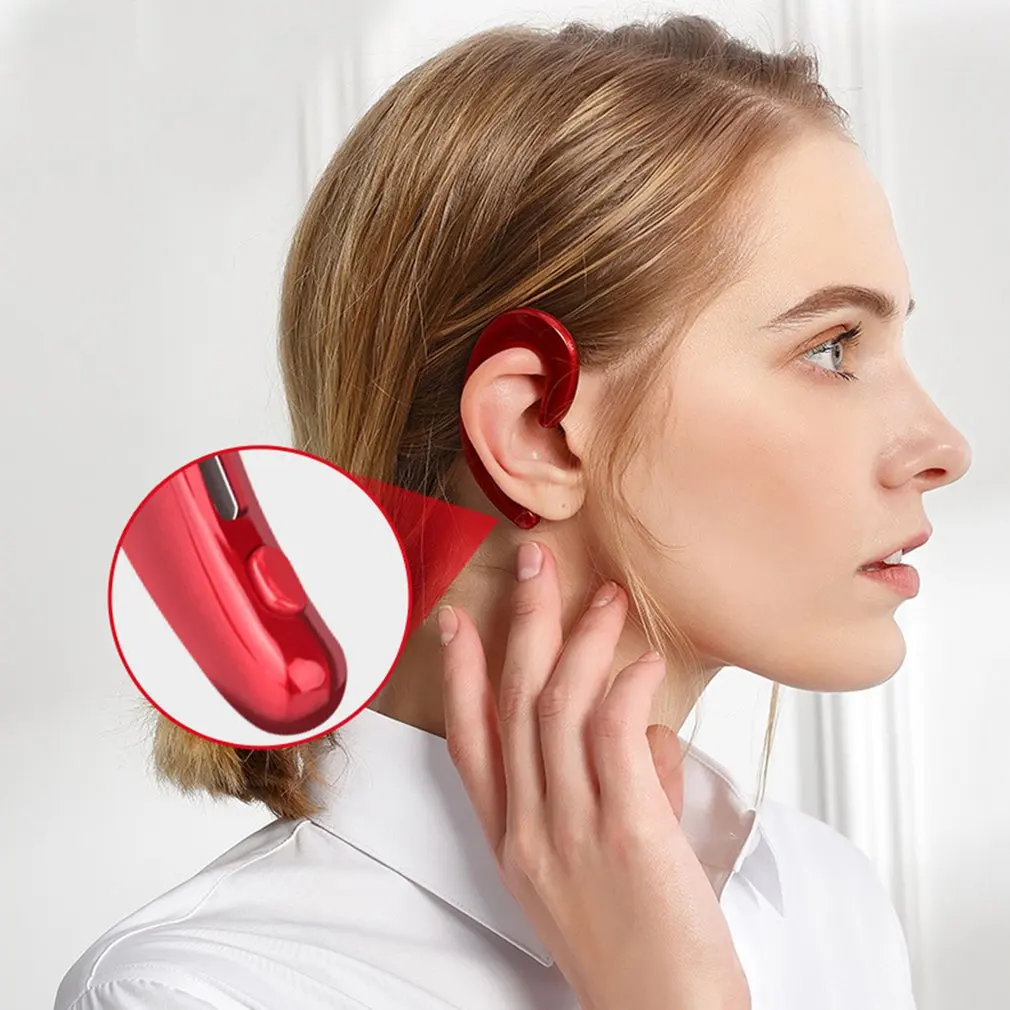 K8 Wireless Bluetooth Earphone Stereo Bone Conduction Earphone with Mic Ear Hook Headset Lightweight Sport Headphone