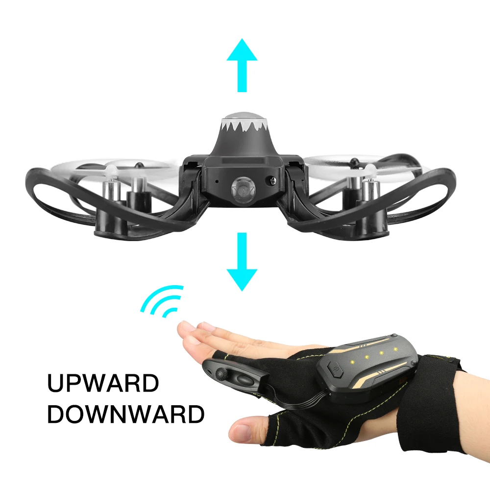 

2.4G Glove Control Interactive Mini Drone w/ Alitude Hold Gesture Control RC Quadcopter With bright LED lights for Beginners