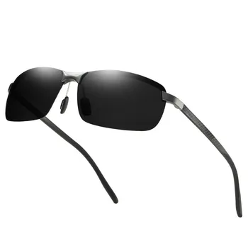 

Ellen Buty Original Brand Designer Design Square Men Sunglasses Polarized Glasses Driver Driving Mirrors Alloy Male Sun Glasses