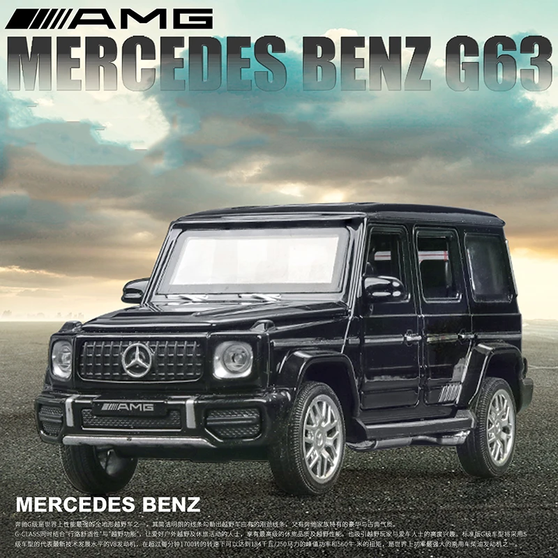 1:32 Mercedes-Benz G63 модель автомобиля из сплава с вытягивающимся задним сиденьем и музыкальной моделью игрушки для детей Подарки для детей