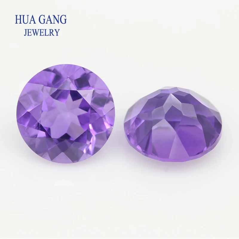 Natural topaz citrino Amethyst diopside crystal garnet Beads Stones Loose Gemstone Round Shape For DIY Jewelry Making Ring