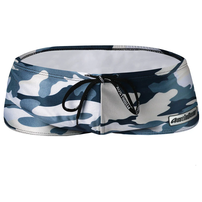 Men swimwear-GRACC Камуфляжный Мужской купальный костюм с завязками, Мужская одежда для плавания, камуфляжный Зеленый Синий Серый, пляжная одежда, плавки, эластичные дышащие плавки - Цвет: Men swimwear-GRACC
