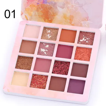 

Eyeshadow Palette 16 Colors Glitter Eyeshadow High Pigment Silky Powder Makeup Pallete LDO99