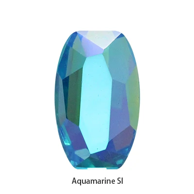 Aquamarine SI Красочные хрустальные k9 стеклянные стразы с плоской задней стороной, рождественские драгоценные камни для приклеивания одежды, платья, украшения для рукоделия - Цвет: Aquamarine SI
