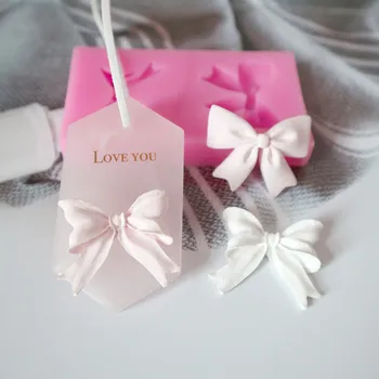 

Bow shape Aroma plaster mould Set silicone Mold DIY Aromatherapy Plaster Fondant Cake Mold Chocolate Cake Bow Mould