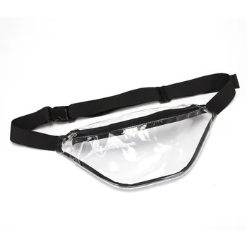

15PCS / LOT Men Women Simple Clear Transparent Waist Pack PVC Fanny Pack Belt Bum Bags