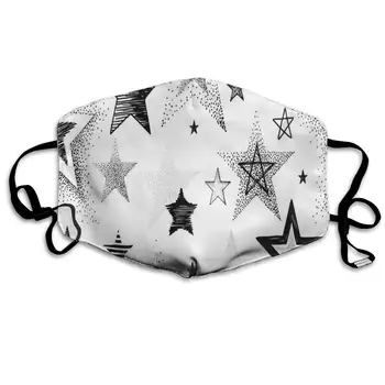 

Customized Mask Reusable Anti Dust Face Mouth Cover Hand-Drawn Star Abstraction Mask Warm Windproof