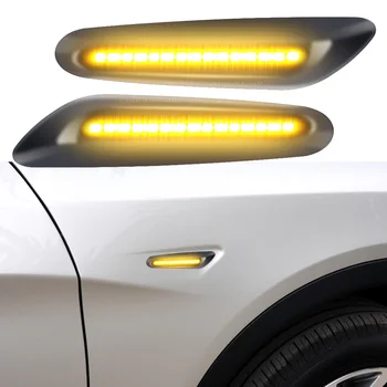 

2pcs Yellow Flowing Marker Turn Signal Light LED For BMW E81 E82 E83 E84 E87 E88 E90 E91 E92 E93 E60 E61 E46 X1 X3 1 3 5 Series