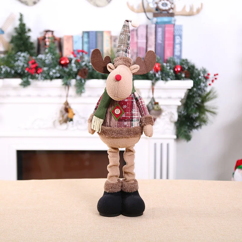 Санта-Клаус кукла кулон рождественские украшения снеговик кукла Рождественская елка украшения висячая кукла Ремесло Декор Детский подарок - Цвет: 18x60CM