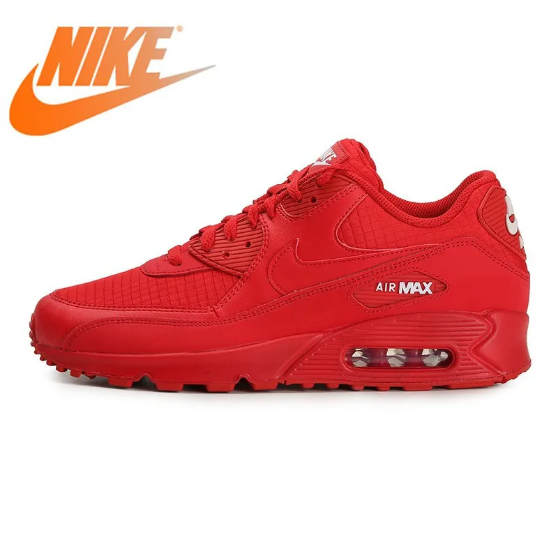 Цена Оригинальный Nike Оригинальные кроссовки AIR MAX 90 Для мужчин бега Уличная обувь, кроссовки спортивная Дизайнерская обувь 2019 Новый AJ1285 602