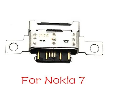 2 шт./лот разъем Micro Usb зарядный порт для Nokia 3 6 7 Plus 8 6,1 7,1 5,1 Plus X5 X6 X7 запасные части - Цвет: For Nokia 7