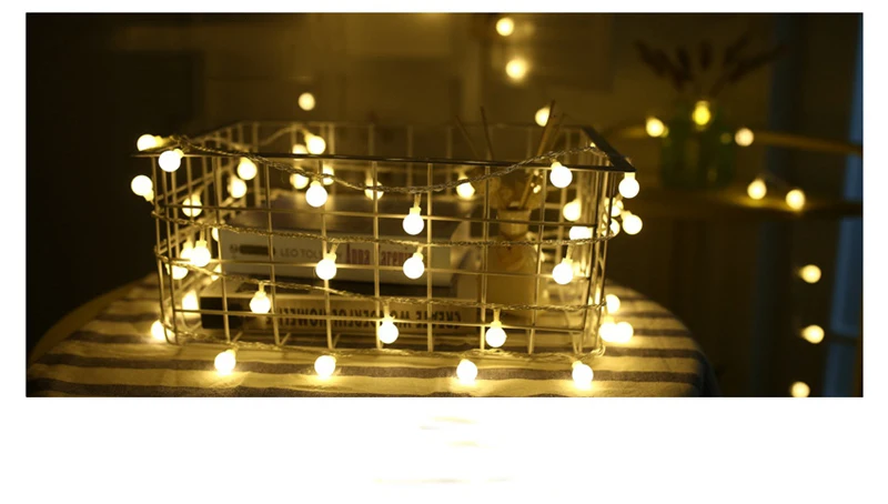 Cotton Ball Lights Battery Light String LED Christmas Lights 7