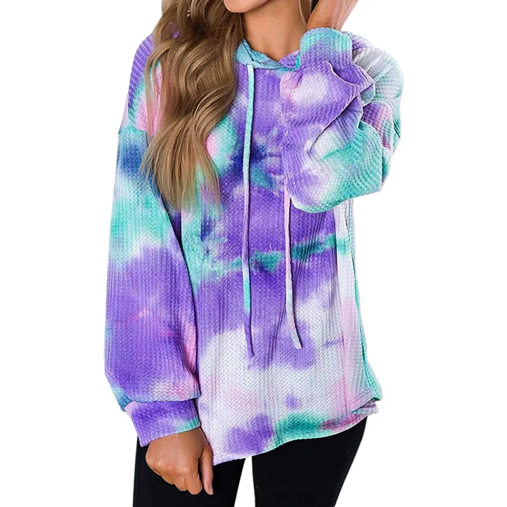tie dye long sweatshirt