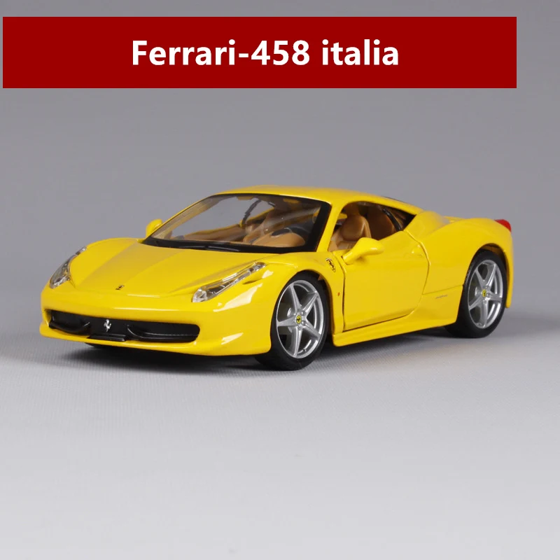 Bburago 1:24 Ferrari F12 Car Model Die-casting Metal Model Children Toy Boyfriend Gift Simulated Alloy Car Collection - Цвет: 458