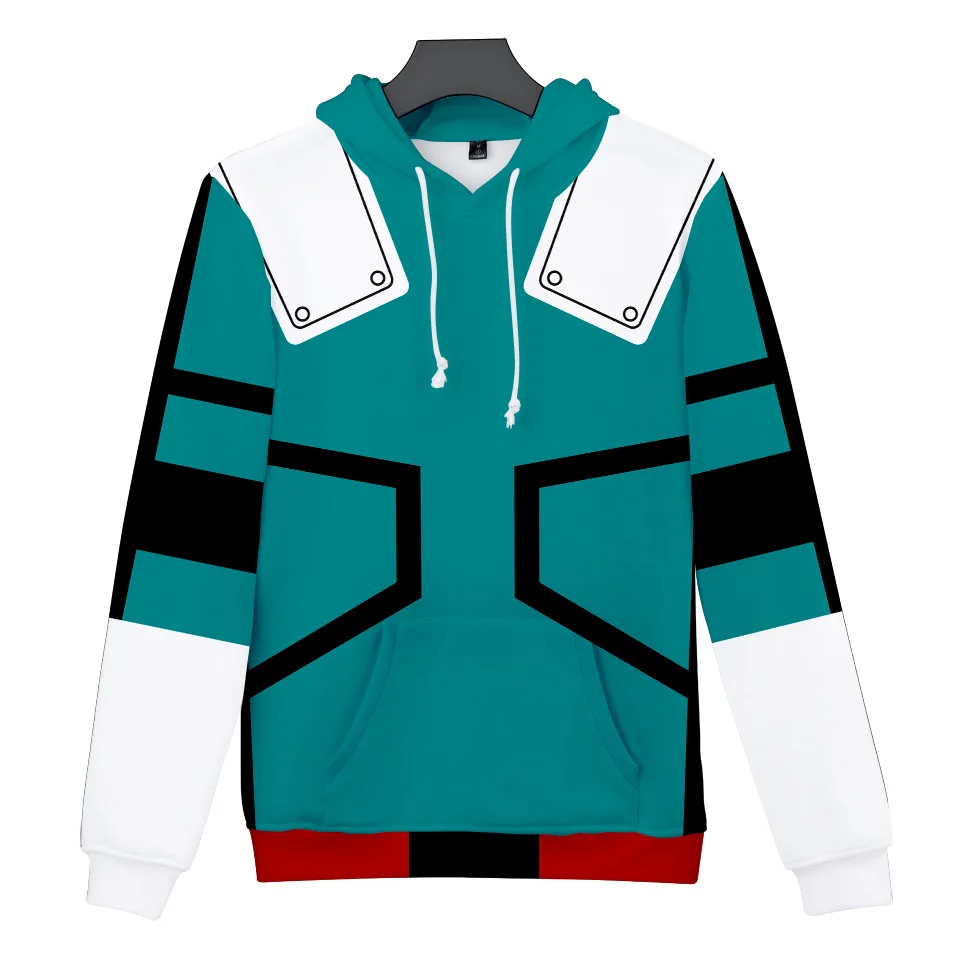 Мой герой Академии Boku Izuku Midoriya Костюмы для косплея аниме Deku битва зеленого цвета с капюшоном для мужчин и женщин, для маленьких мальчиков и девочек Молодежная куртка с капюшоном