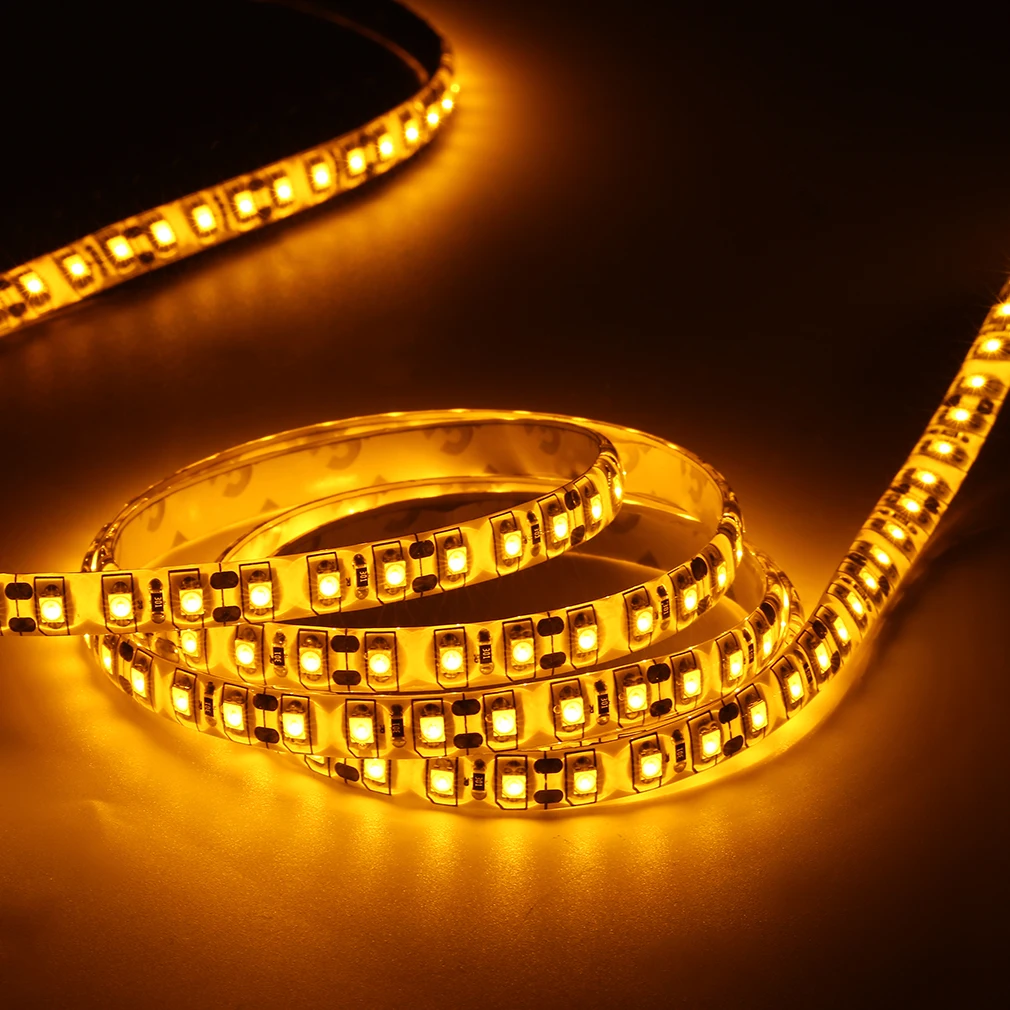 ICOCO 5 м автомобиля желтый 3528 SMD светодиодный Водонепроницаемый гибкие светодиодные ленты 12V 600 светодиодный s