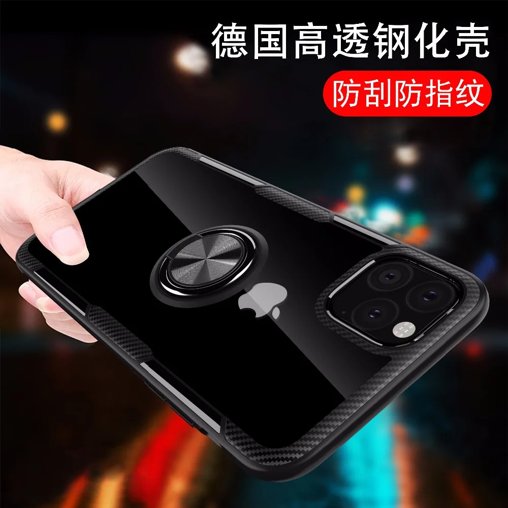 50 шт./лот кольцо прозрачный ТПУ+ PC Горячая Распродажа чехол для iphone 6 7 8 X XS XR XS Max 6 7 8 plus 11 Pro Max жесткий чехол