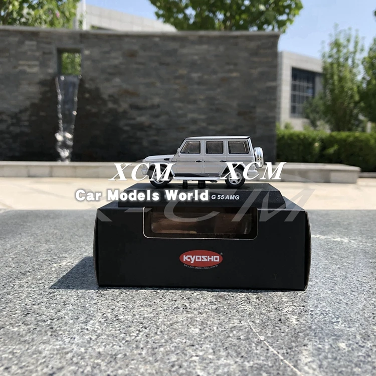 Литая под давлением модель автомобиля для Kyosho G 55 AMG 1: 64(серебристый)+ маленький подарок