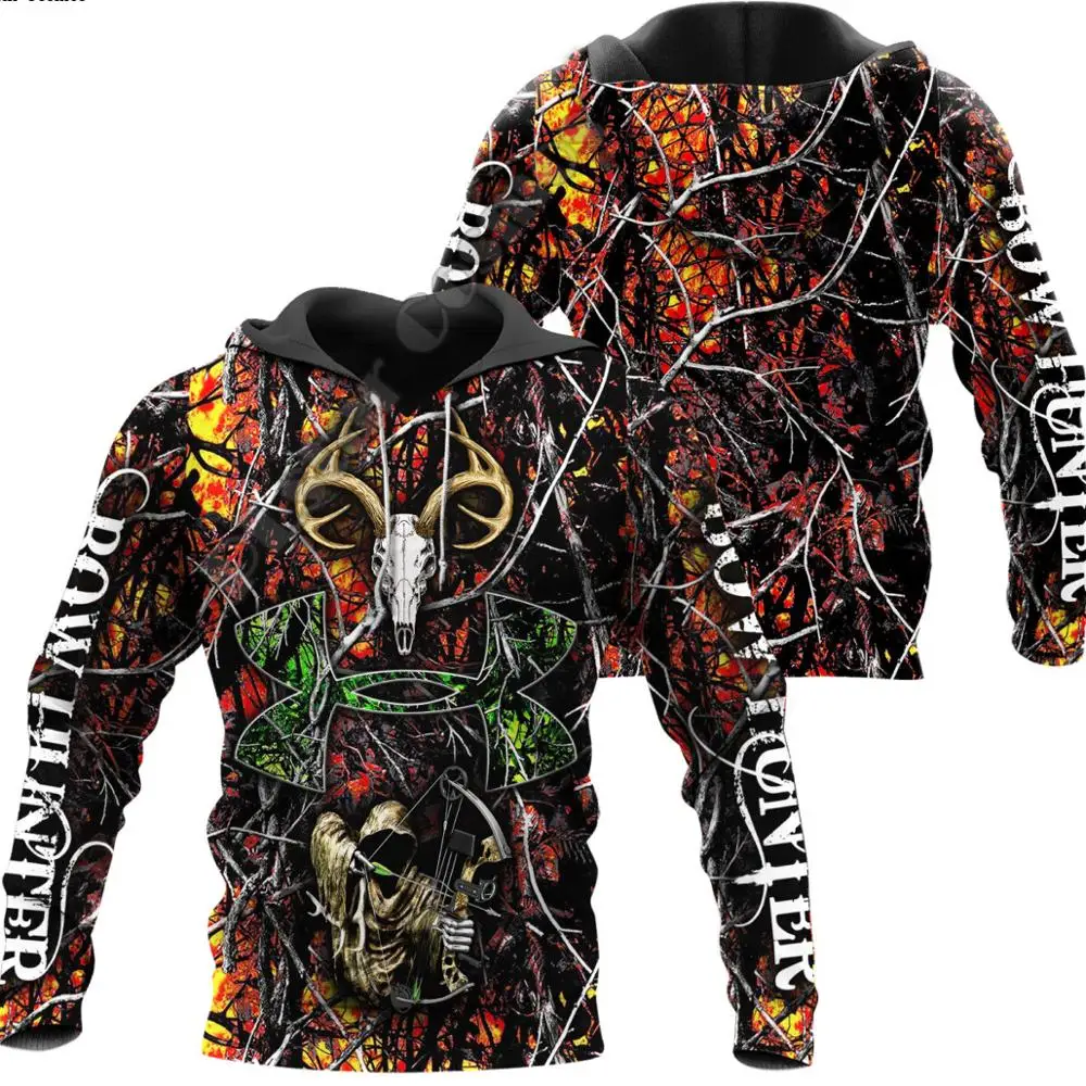

PLstar Cosmos Animal Deer Bow Hunting Hunter Camo Tattoo NewFashion Tracksuit Men/Women 3DPrint Autumn Funny Casual Hoodies C-6