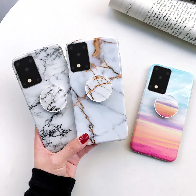 50 шт. чехол с мраморным кольцом для samsung Galaxy S11 Plus S11E, силиконовый чехол для samsung S11, чехол для телефона, Coque EEMIA