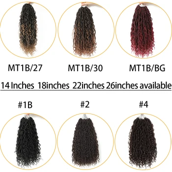 Synthetic Crochet Braids Hair Passion Twist River Goddess Braiding Hair Extension Ombre Brown Faux Locs With Curly Hair X-TRESS 4