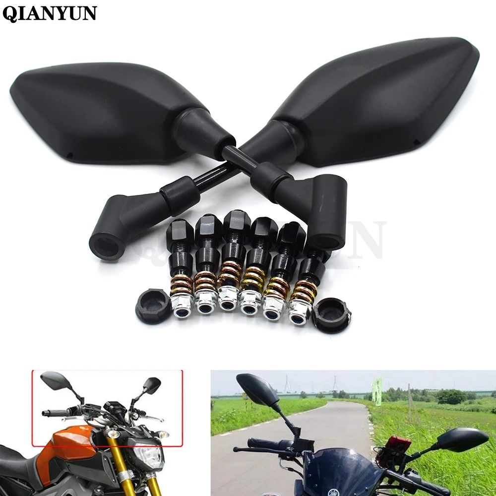 

Universal motorcycle rearview mirror 8 10mm rearview mirror side mirror For Kawasaki Ninja 500R EX500 EX650 ER-6F ER-6N Z750S
