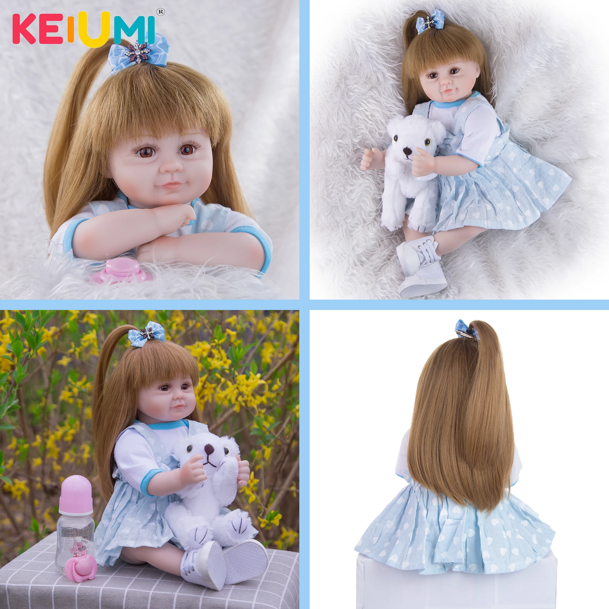 Куклы реборн KEIUMI реалистичные куклы Младенцы ручной работы 18 дюймов игрушки для
