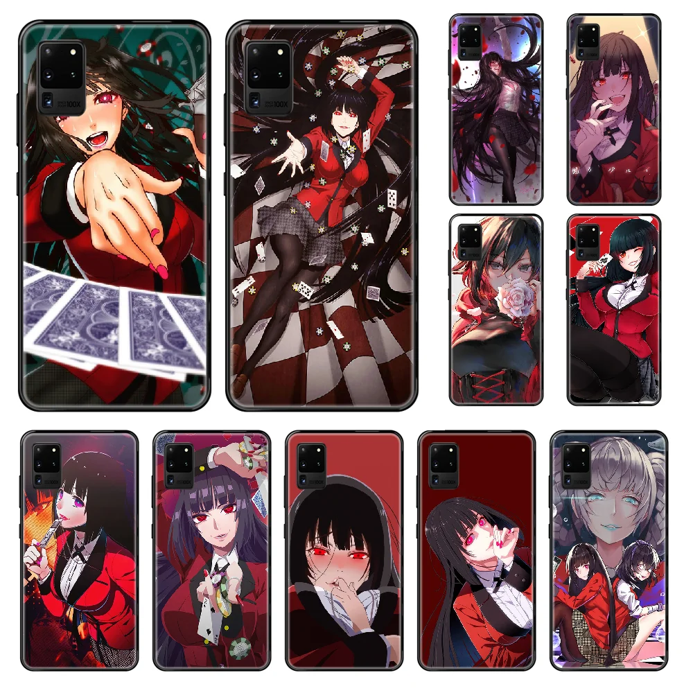 Японский чехол для телефона аниме Kakegurui Samsung Galaxy S 3 4 5 6 7 8 9 10 Plus Lite Edge черный