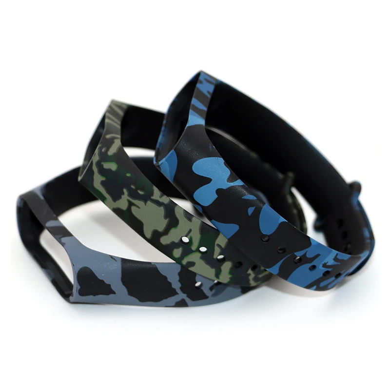 Smart Watch Band Men Women Camouflage Silicone Strap Wristband New Wrist Band Replacement for Xiaomi Mi Band 4 Smart Bracelet