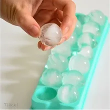 Высокое качество пластиковый шар льда лоток 14 решетчатый круглый ледяной шар форма с гибким выпуском ледяной куб производитель бар кухонные инструменты