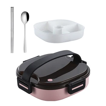 

Stainless Steel Lunch Box For Kid Heated New Lunch Box 2019 Kitchen Accessories Bento Box Meal Prep Food Container Storage