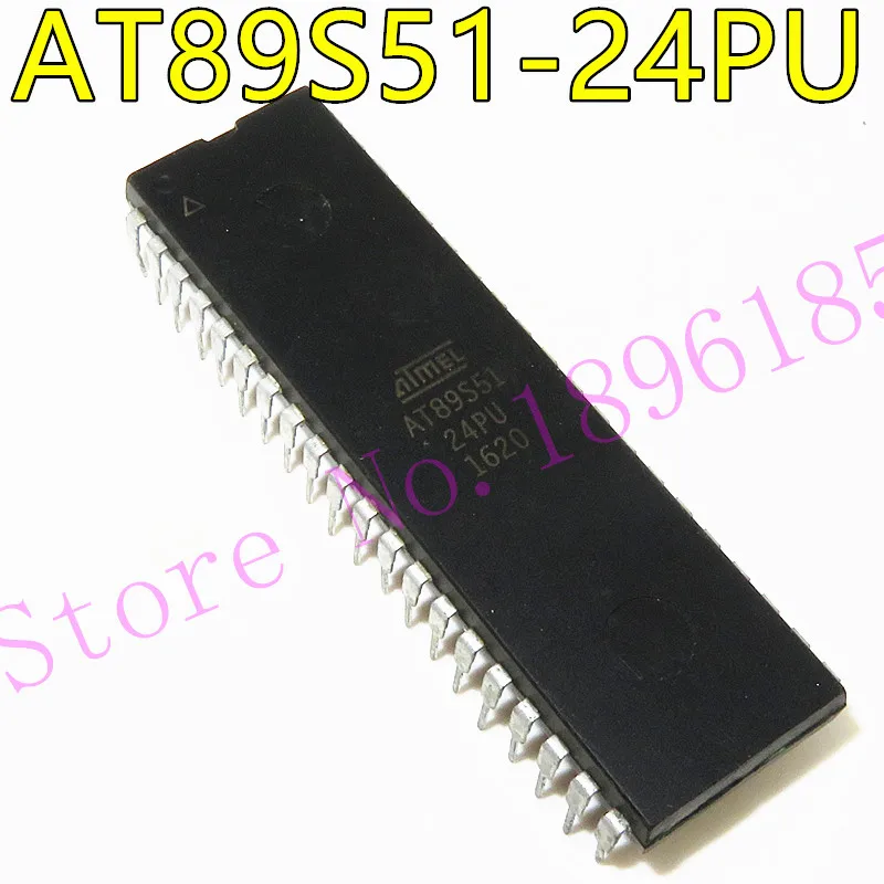 20PCS New AT89S51 AT89S51-24PI DIP40 AT89S51-24PC