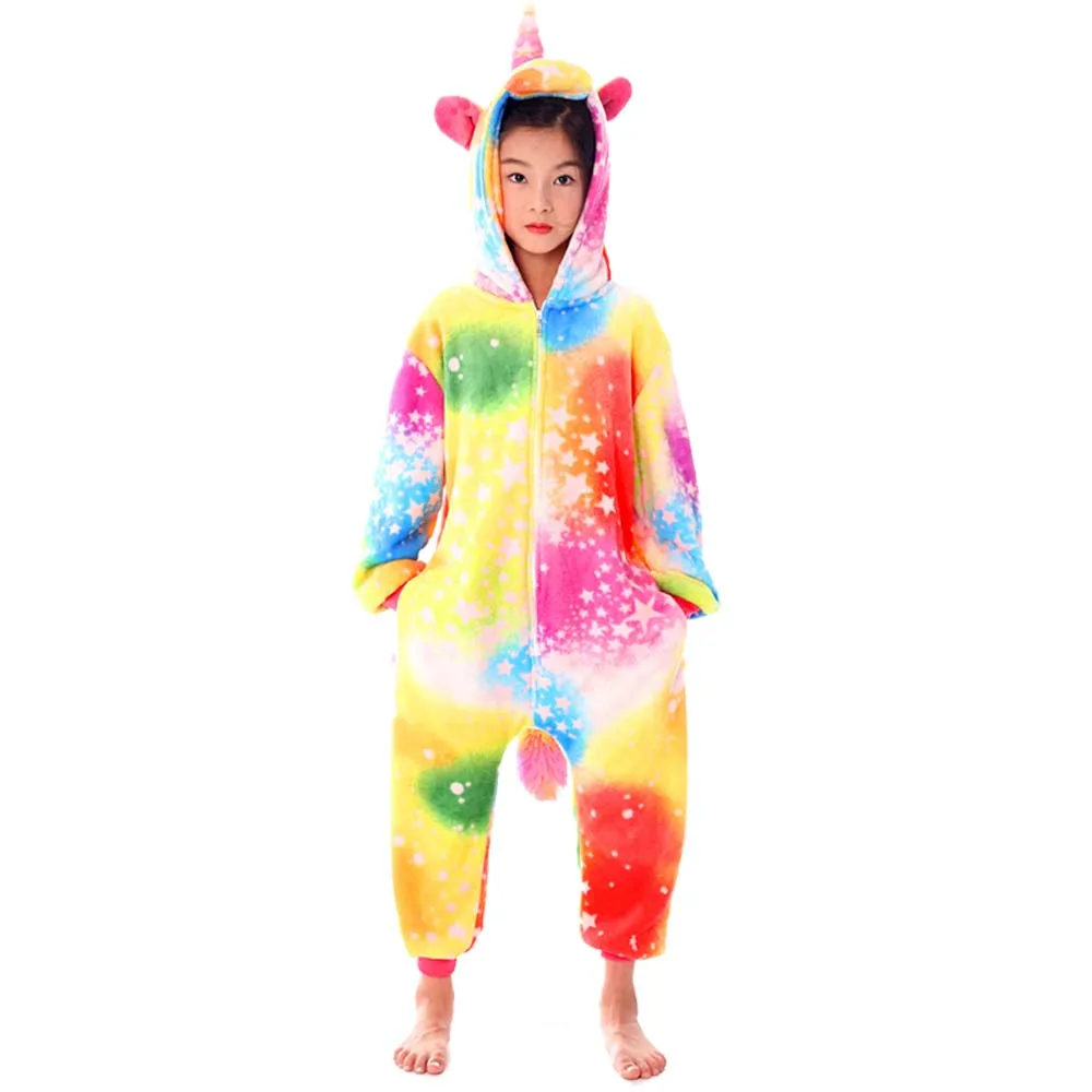 pajama sets bamboo	 Children Kids Flannel Animal Cartoon Pajamas Winter Sleepwear Boys Onesies Girls Pajama Set Cute Stitch Unicorn Animal Pyjamas pajama sets bamboo	