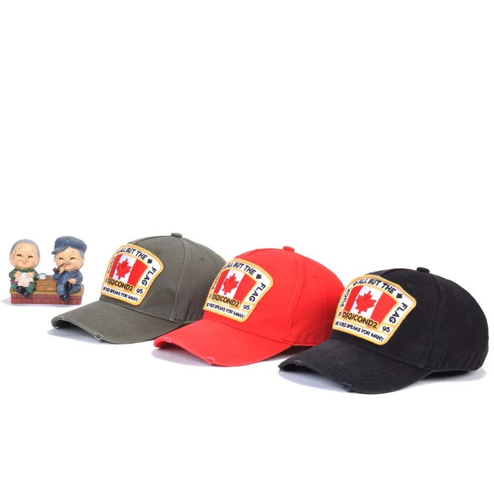 DSQICOND2 Cotton Maple Leaf Baseball Caps DSQ2 Letters High Quality Cap Men  Women Customer Design Hat Trucker Snapback Dad Hats
