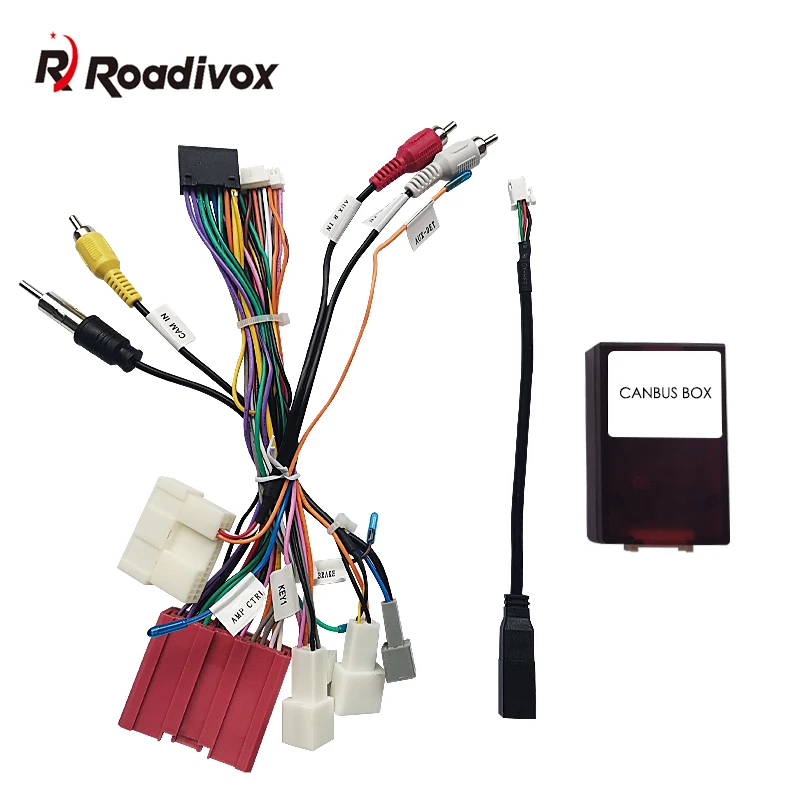 Car 16pin Audio Wiring Harness With Canbus Box For Mazda 6 CX-5 Stereo Installation Wire Adapter